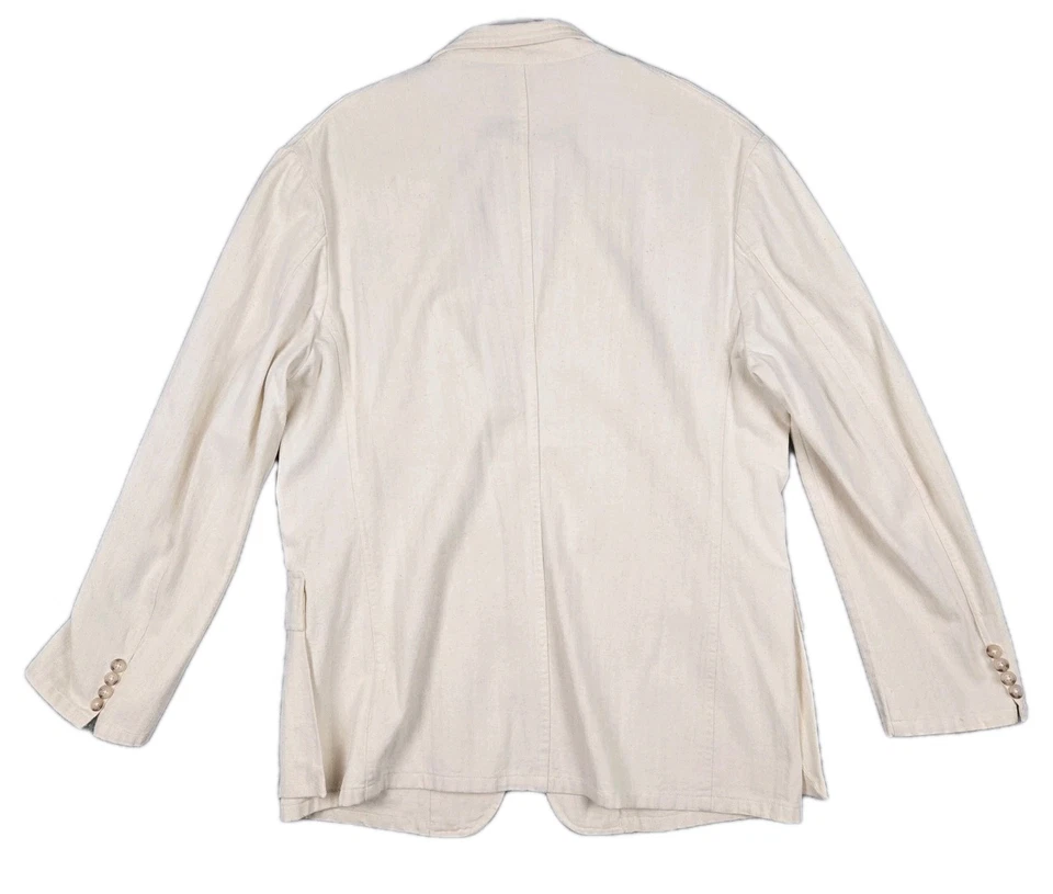 Куртка мужская Polo Ralph Lauren Raw Cotton Herringbone кремовая размер XL (прибл. 46L) - Изображение 2 из 4