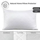 Natural Home Bamboo Cotton Tencel Pillow Protector Standard King Size Cover Case