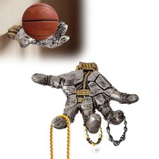 Basketball Holder, Hand Sculpture Ball Holder Wall Mount Art Decor Stand Stor