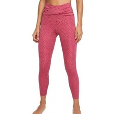 Leggings NIKE YOGA Pink Dots Twist 7/8 Capri aderenti Dri-Fit allenamento attivo taglia XS