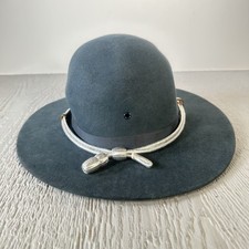 VTG Stratton Hat Size 7 Black Self Forming Felt Campaign Cavalry