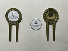 (1) Old Head Golf Links Divot Tool & 1" Coin Golf Style Marker - Cork, Ireland