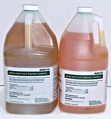 2x 1 Gallon Jug KAY Antimicrobial Fruit & Vegetable Treatment Veggie Wash ECOLAB
