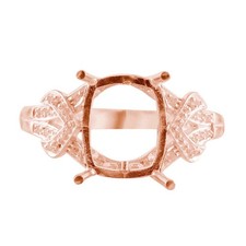 Semi Mount Ring 9X11MM Cushion Shape Solitaire Women Ring 925 Sterling Silver