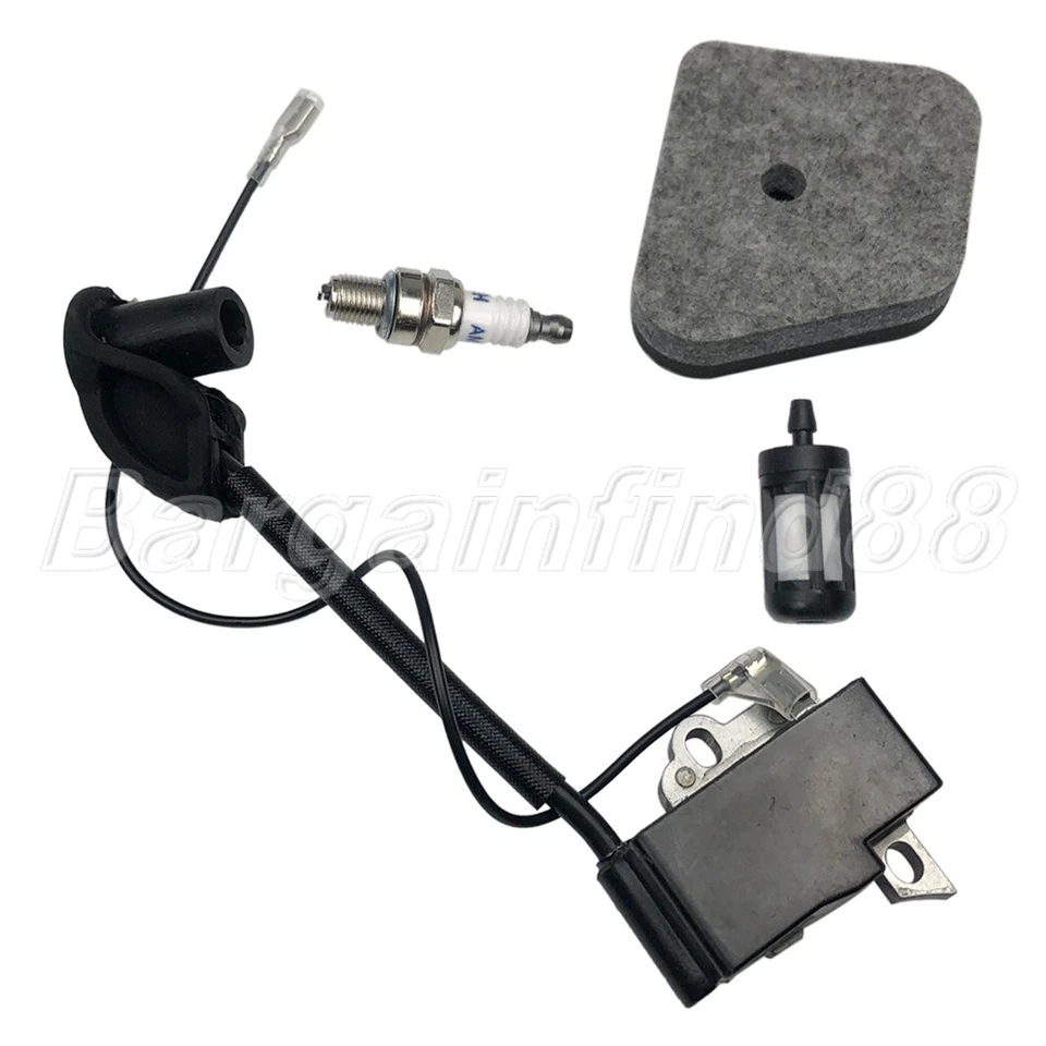 Replace Ignition Coil Module Air Filter Kit For Stihl FS90R FS100R FS110R FS130R - Image 4 of 4