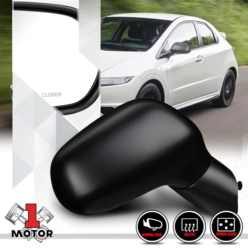 [Right] Passenger Side Power+Heated Door Mirror OE Style for 08-11 Honda Civic