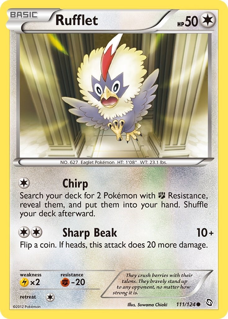 Rufflet (111/124) Common NM DRX Dragons Exalted Pokemon TCG