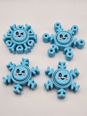 3d Printed Snowflake Clickers and Spinners Fidgets