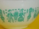 Vintage Pyrex Mixing Bowl 441 Turquoise Amish Butterprint 1 1/2 PT USA Made