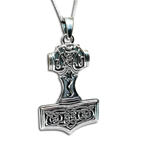 Thors Hammer AnhäNger 925 Sterling Silber Kette Mjolnir Nordischer Schmuck & ...