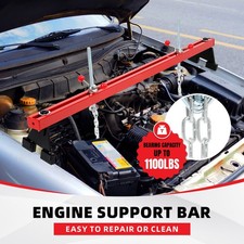 Engine Support Bar 1100lb Motor Transverse Bar Lift Holder Dual Hook Cross Hoist