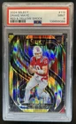 2024 Panini Select Drake Maye Premier RC Red and Yellow Prizm Shock #113 PSA 9