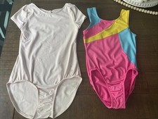 Lot Of 2 Gymnastics Leotards Child Small 6/7, 7/8 Moret Justice