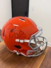 Eric Metcalf Signed Cleveland Browns Full Size Replica Helmet BAS Wit