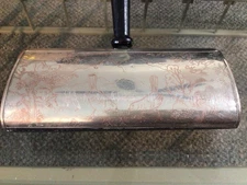 Vintage Silver Plated On Copper Crumb Roller Sweeper Brush Celtic Quality Plate