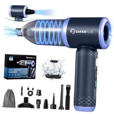 Car Vacuum Cleaner- 3 in 1 Cordless Handheld Vacuum Cleaner, 13000Pa High 
