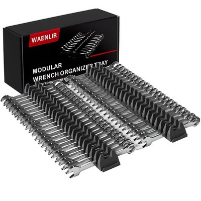 48PC Magnetic Wrench Organizer Set Tool Storage Rack Drawer Organizer Tool