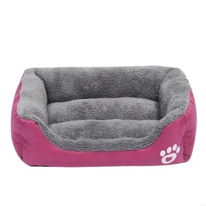 Pet Bed with Furry Cushion Soft Non-Slip Dog Sofa Basket Nest for Puppies