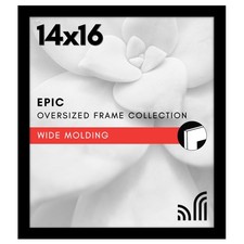 Americanflat 14x16 Picture Frame with Polished Plexiglass - 14x16, Black