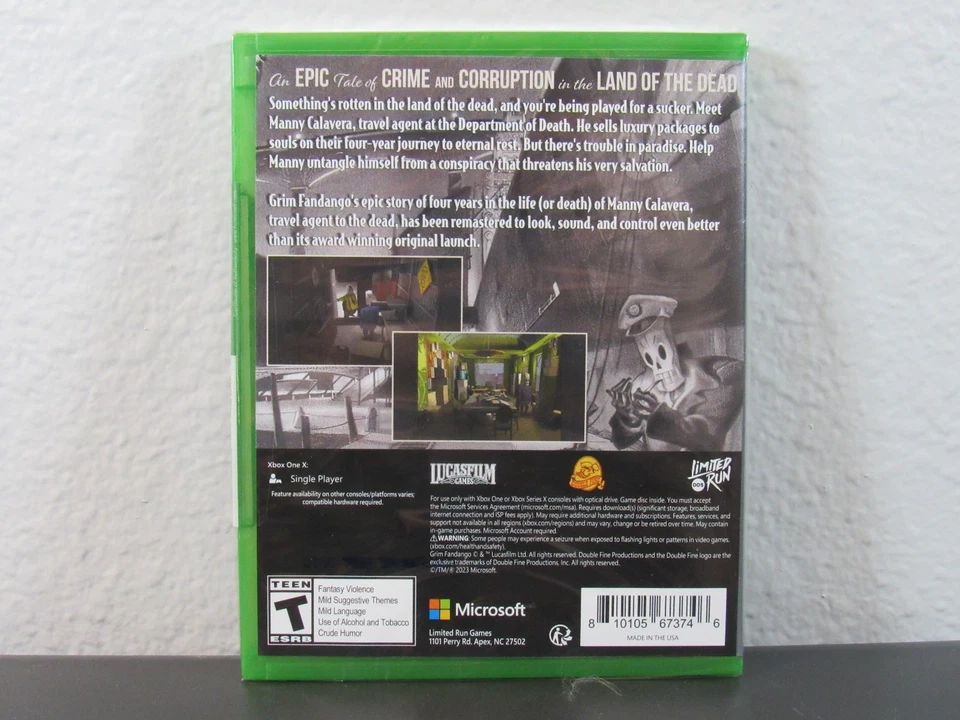 Grim Fandango Remastered (Xbox One) LRG #5 (BRAND NEW) - Image 2 of 4