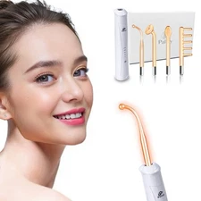 Portable High Frequency Skin Care Therapy Wand Machine Handheld Acne Treatment