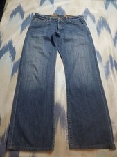 AG Adriano Goldschmied Jeans Mens 34x32 The Hero Relaxed Blue USA Made Cotton