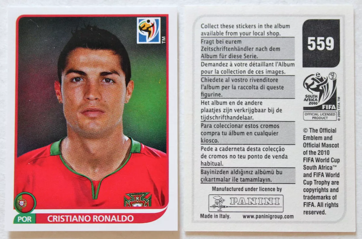 CRISTIANO RONALDO 2010-11 PANINI #343 FUTEBOL PORTUGAL STICKERS