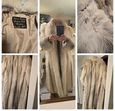 full length Golden Island designer fox fur