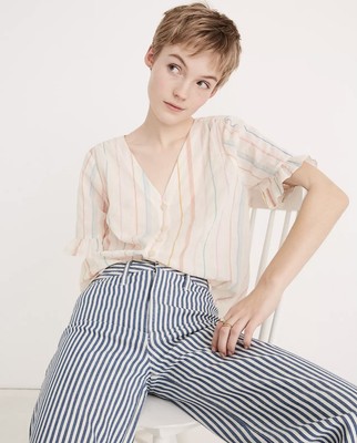 Madewell Womens Small Village Ruffle 