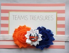 NY Islanders headband NY Islanders hockey headband Islanders hockey baby girl