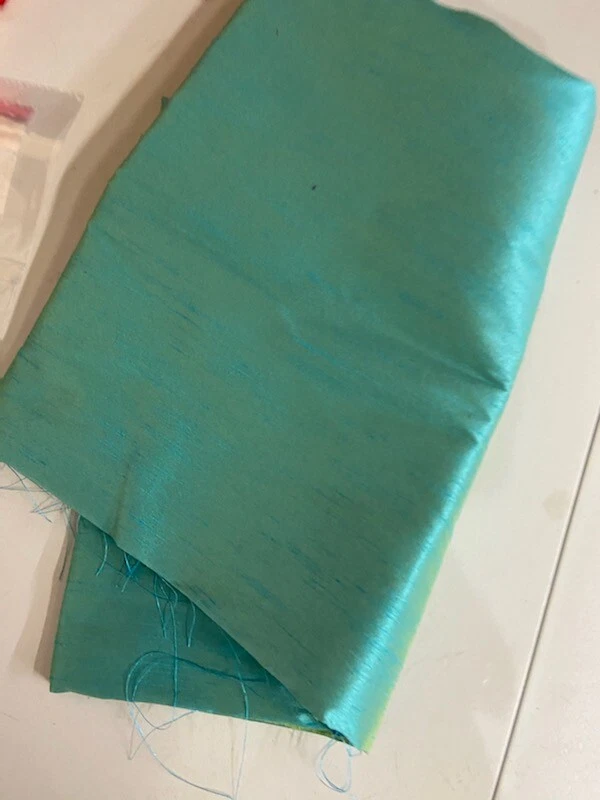 lagoon Drapery wedding Shantung Silk Faux Fake Dupioni Solid home decor Fabric - Image 2 of 4
