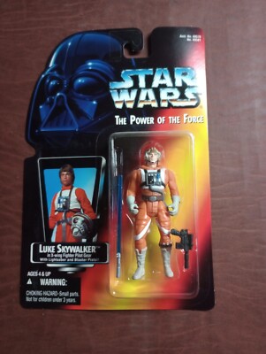 Star Wars Luke Skywalker X-Wing Pilot Action Figure Short Saber Long Tray POTF 2