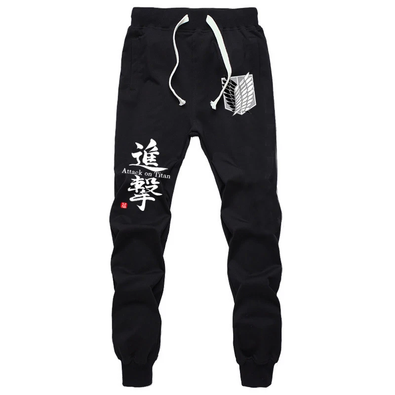 Anime Attack On Titan Cotton Pants Cosplay Esporte Calças Joggers  Sweatpants Novo