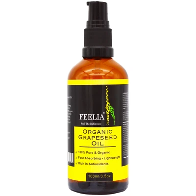 Feelia - Organic Grapeseed Oil - Cold Pressed - 100ml