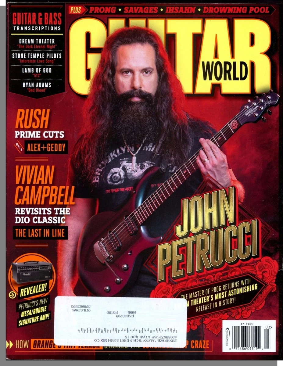 Guitar World Magazine 2016 March John Petrucci Rush Vivian
