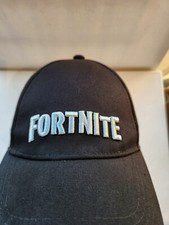 Fortnite black baseball hat white logo One Size Youth snap back BLACK