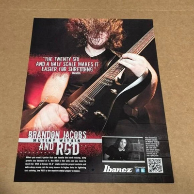 Ibanez Guitars - BRANDON JACOBS of MUTINY WITHIN - 2011 Print Ad