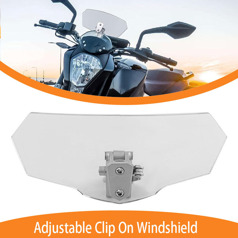 GP Kompozit Universal Motorcycle Windshield Extension - Double Linked Spoiler, Smoked - View #2