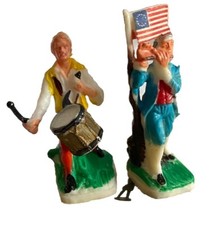 Vtg spirit of 76 plastic Figure Set Toy Soldier Revolutionary War Miniature 60s