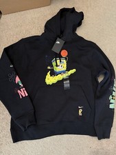 Nike Kyrie Spongebob Squarepants Pullover Hoodie Medium Black - See Comments