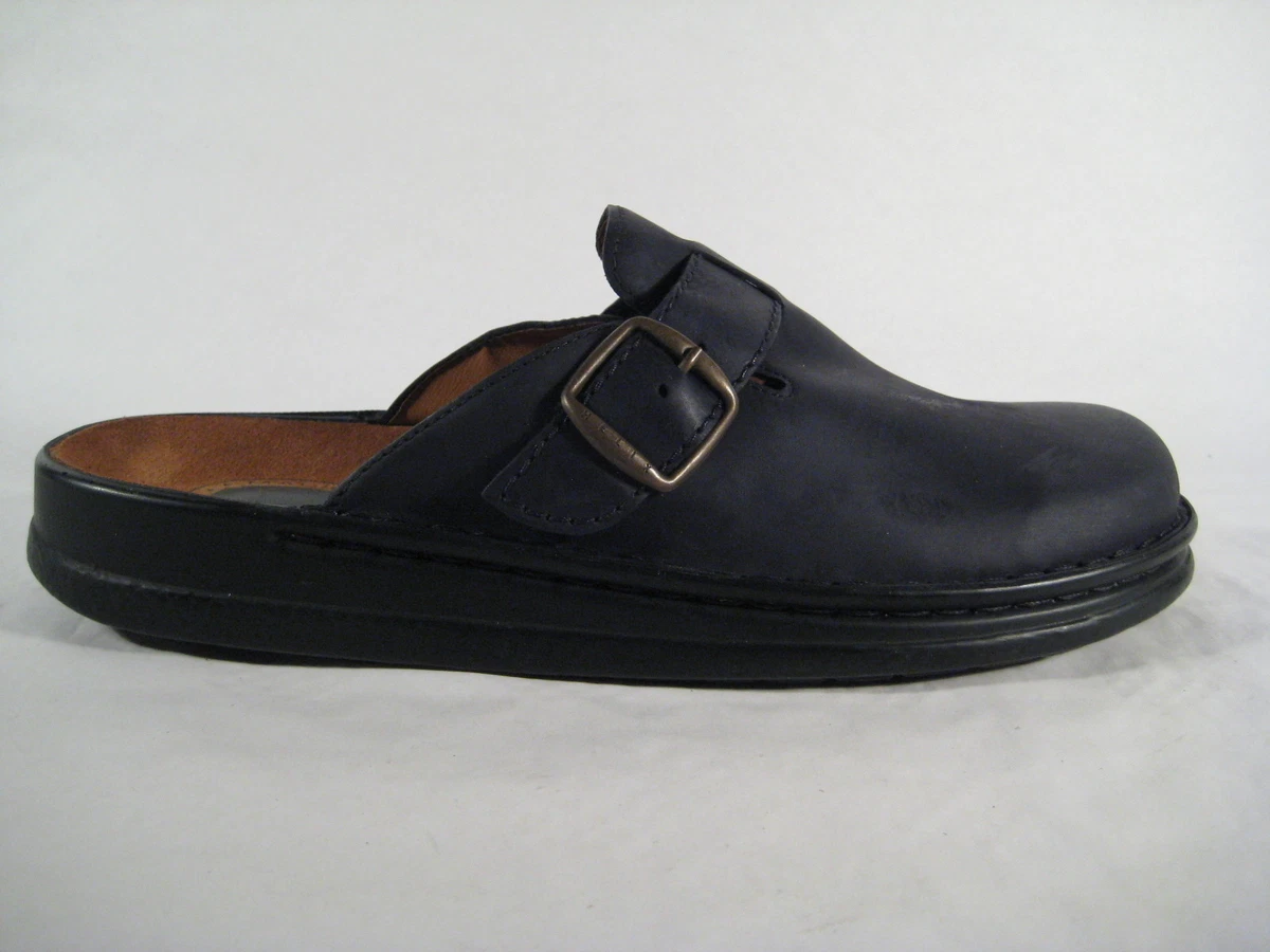Helix Herren Clogs Pantolette Pantoletten Schuhe Sandalen Sabot schwarz Leder