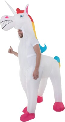 Aufblasbares Einhorn Kostüm Erwachsene Herren Damen Karneval Faschingskostüme