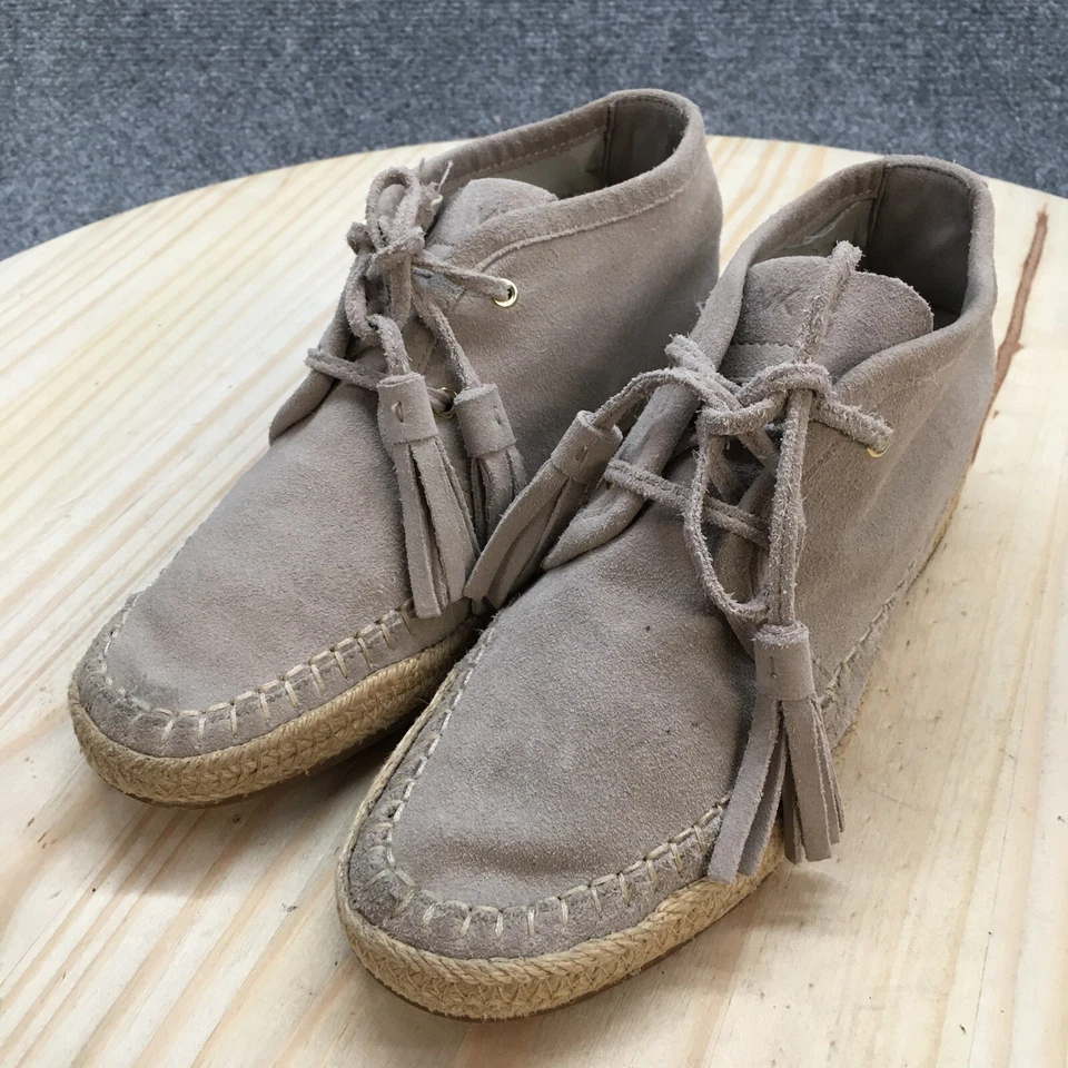 Michael Kors Botas Mujer 6.5 M Alpargata Botines Gris Cuero Puntera Sin usar, en caja Foto 3 de 4