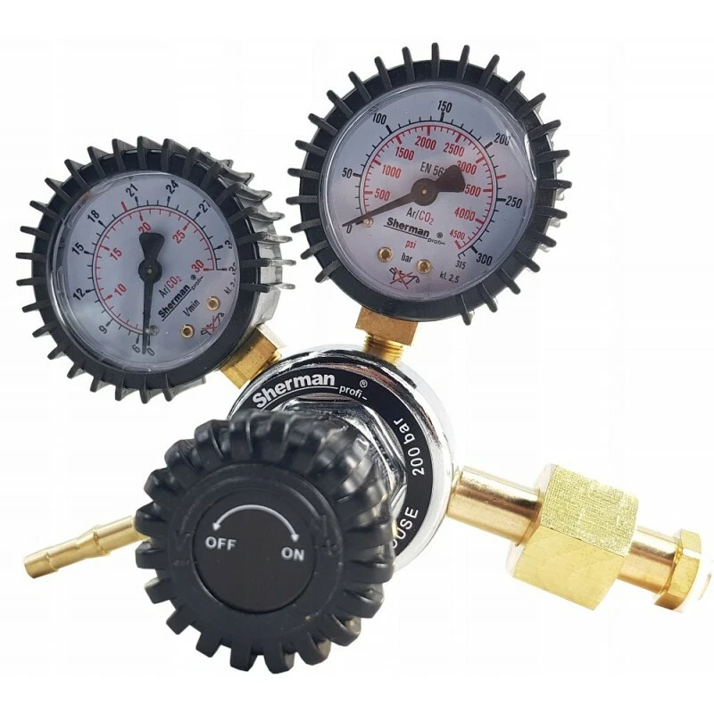 SHERMAN GAS REGULATOR ARGON CO2 SHIELDING GAS MIG MAG 200bar MOUSE - Image 3 of 3