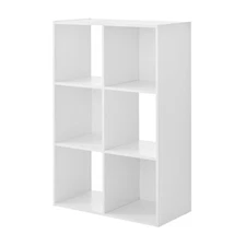 11" 6-Cube Storage Organizer Bookcase Bookshelf Home Living Room Durable White