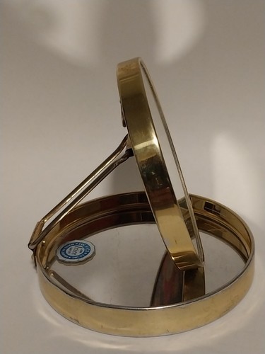 Specchio Trucco Vintage IRICE Doppio Compatto Stand Up Ingrandimento 3D Frutta Floreale - Foto 3 di 14