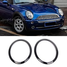 Glanz Schwarz Scheinwerfer Zierring Blende Für Mini Cooper R50 R53 R52 2001-2006