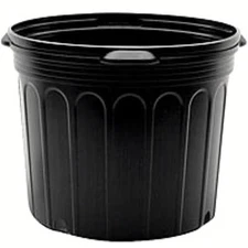 7 Gallon Nursery Pots, (Qty. 6), Plastic Nursery Greenhouse Container, black