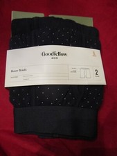 Goodfellow Men's 2pk Navy Dots Boxer Briefs Size S Small