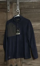 Dri Duck Interval DDX Quarter-Zip Nano Fleece Men's Size Small Navy Blue NWT
